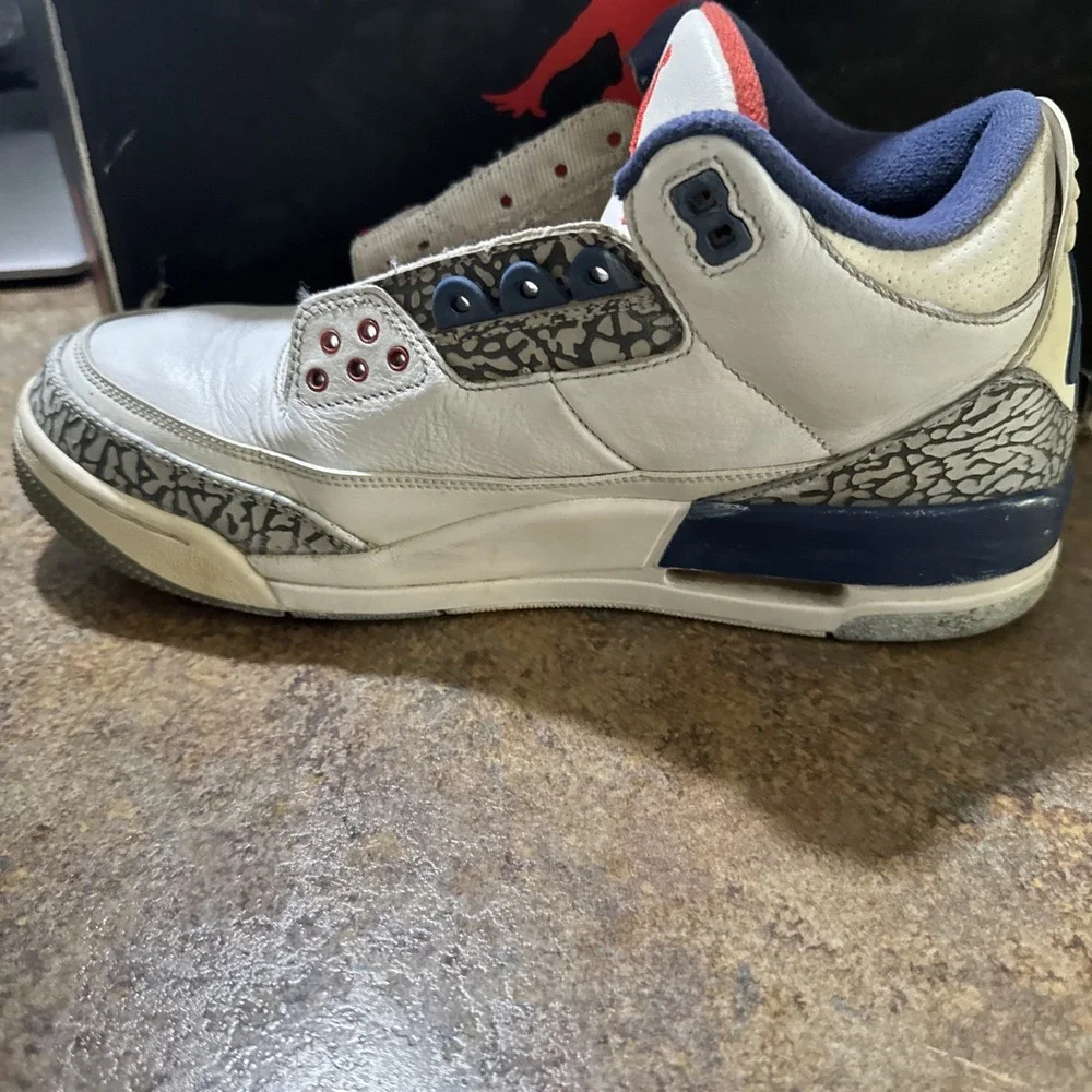 Air Jordan True Blue 3s Size 10 Men No Laces No Box